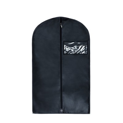 Custom 3pcs set 120gsm nonwoven fabric zip lock 39 inch garment bag with pockets